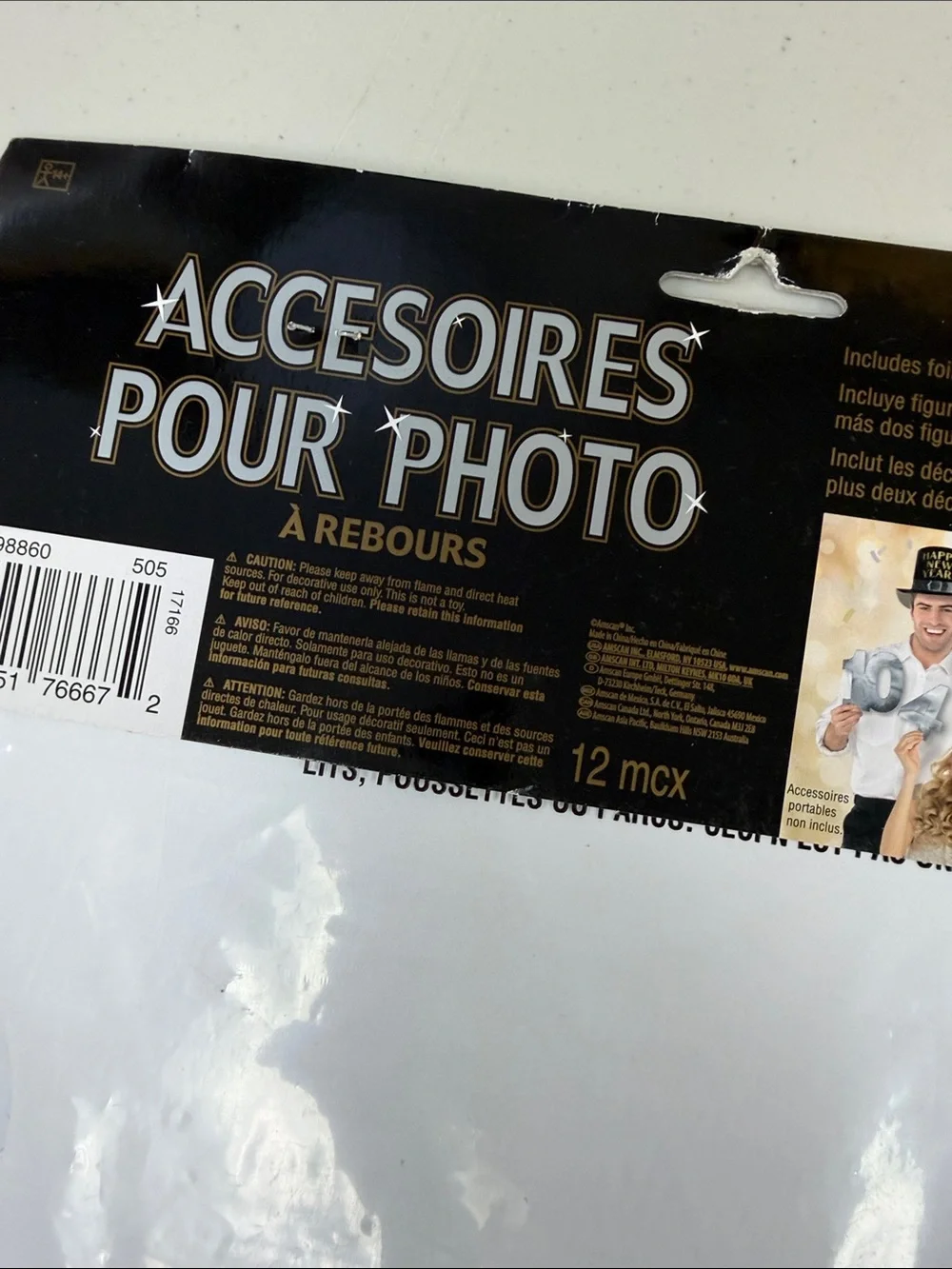 Amscan Metallic Gold and Silver Countdown Photo Props numbers 10-1 twelve pieces